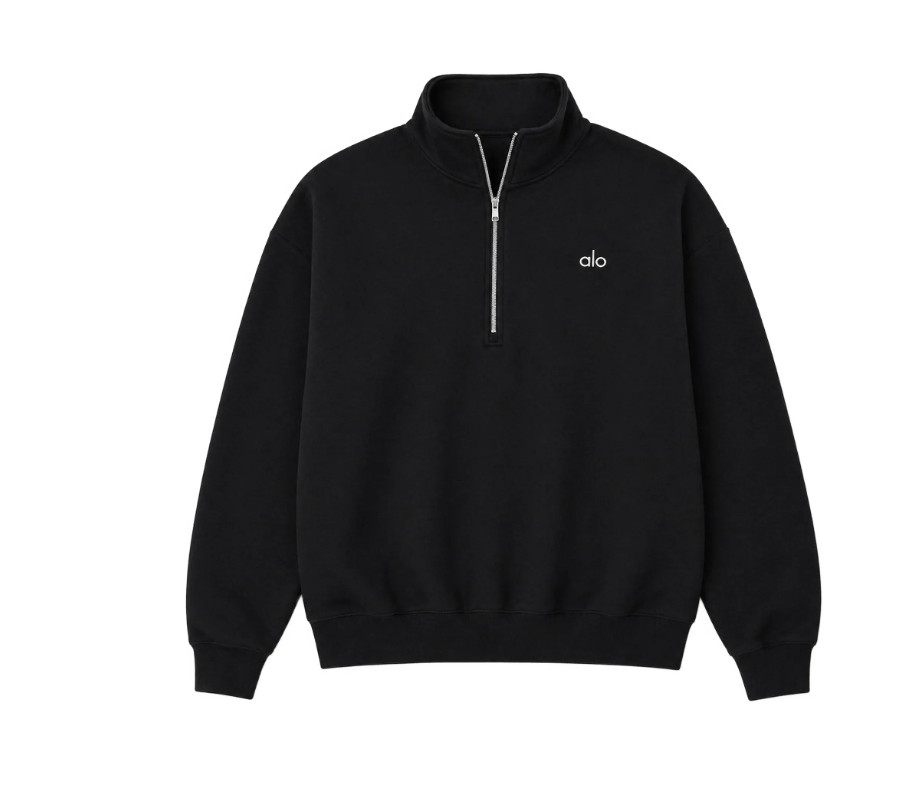 ALO Quarter Zip Black