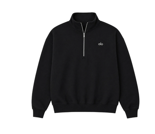 ALO Quarter Zip Black